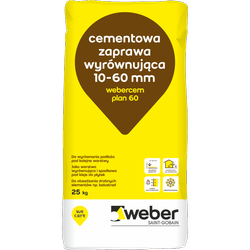 WEBER Plan 60 zaprawa wyrównująca 25kg nie nivoplan